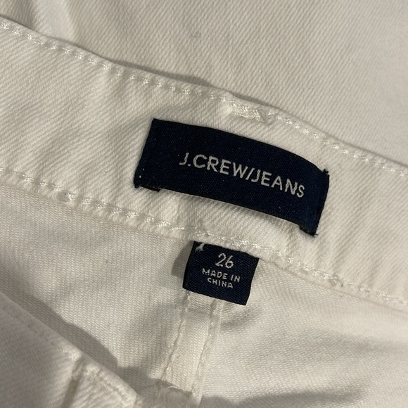 J. Crew Jeans Button Front White Denim Pencil Skirt Stretch - Picture 3 of 4